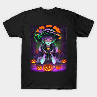 Halloween Cute Spooky Black Witch T-Shirt